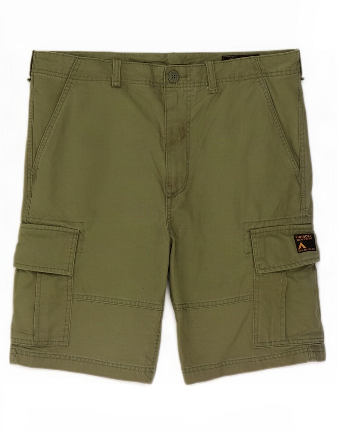 Shorts cargo masculino Superdry W32 algodão verde médio