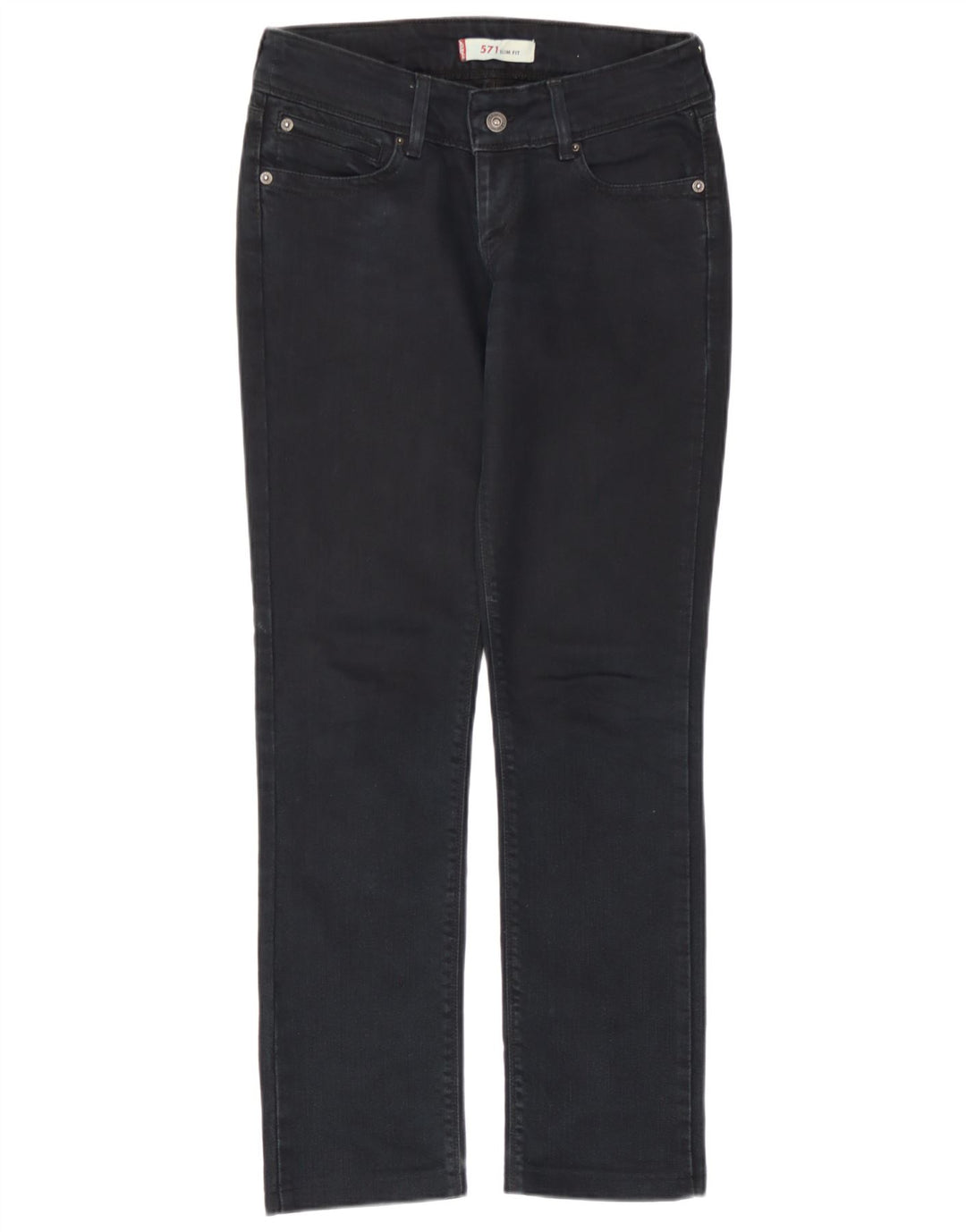 Calça jeans feminina Levi's 571 Slim W26 L28 azul marinho