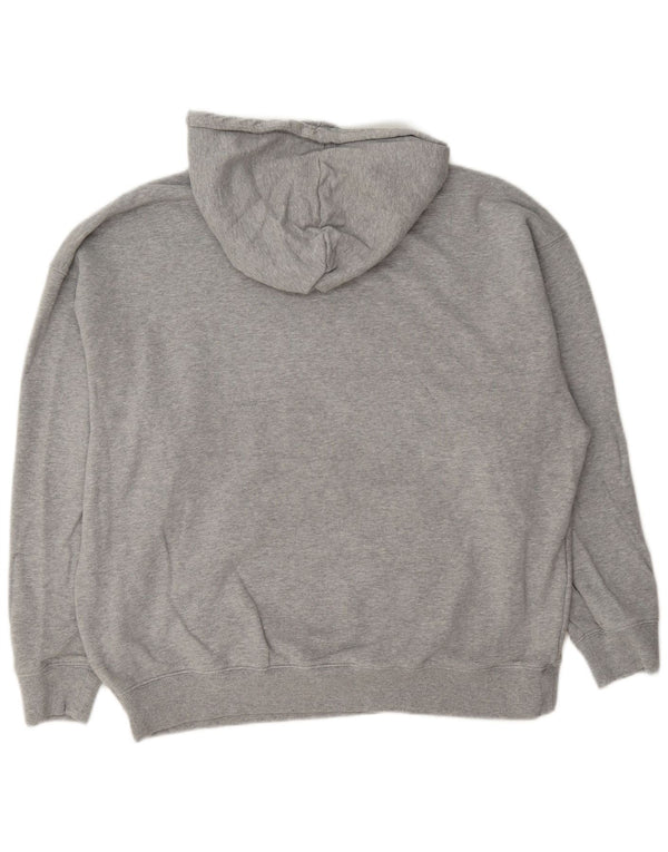 Adidas feminino gráfico oversized moletom com capuz Reino Unido 12/14 cinza médio manchado