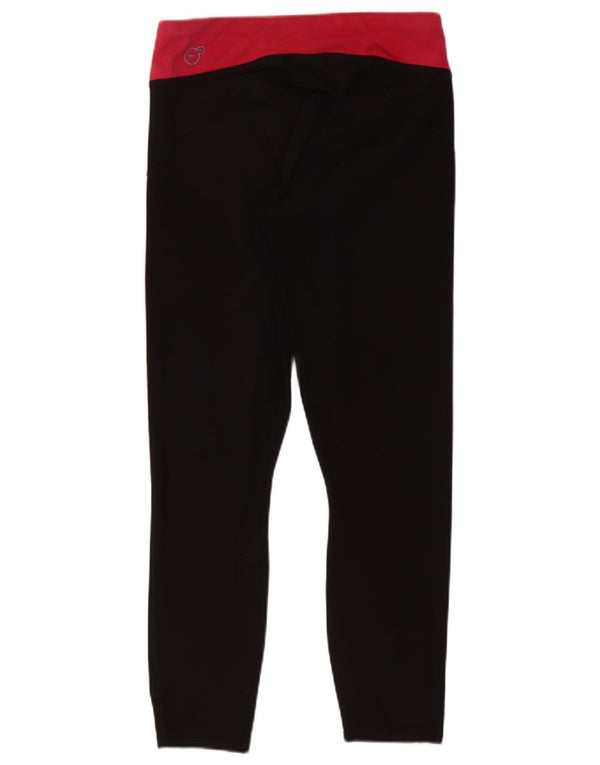 Puma Womens Crop Leggings UK 8 Pequeno Preto Colourblock Poliéster