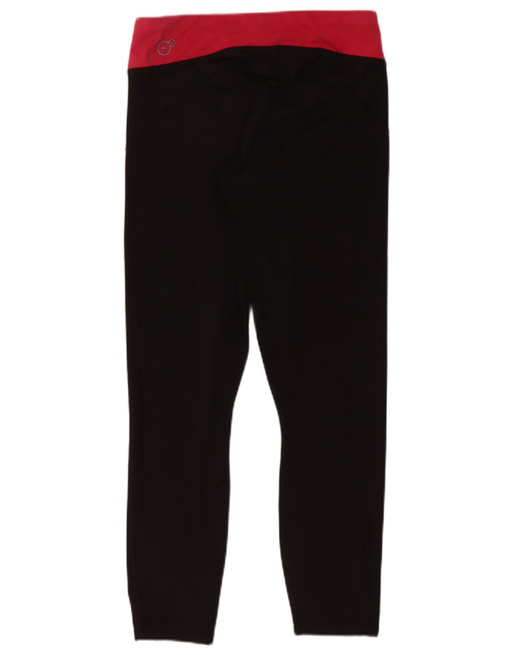 Puma Womens Crop Leggings UK 8 Pequeno Preto Colourblock Poliéster