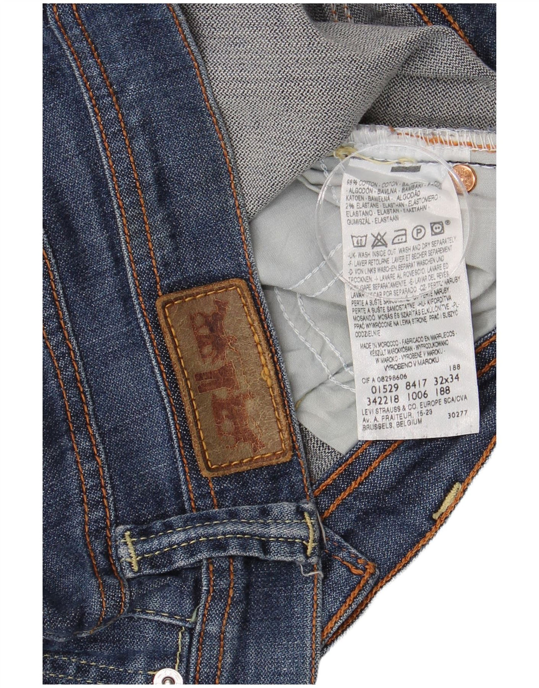 LEVI'S Mens Bootcut Jeans W32 L31 Azul Algodão