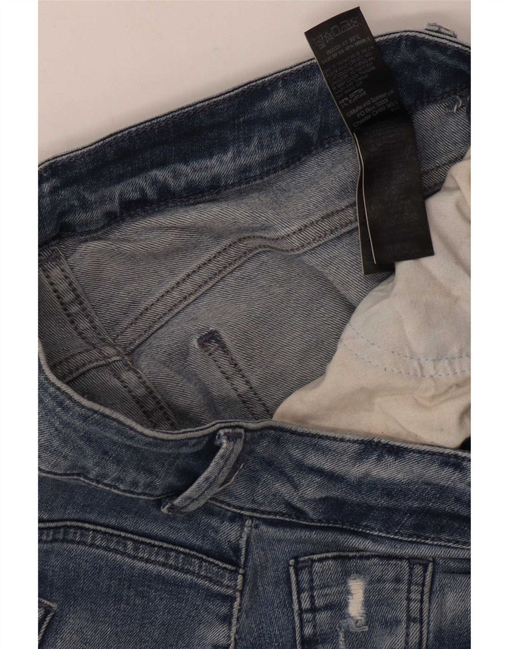 Jeans feminino Marks & Spencer Girlfriend Slim UK 10 pequeno W30 L31 azul