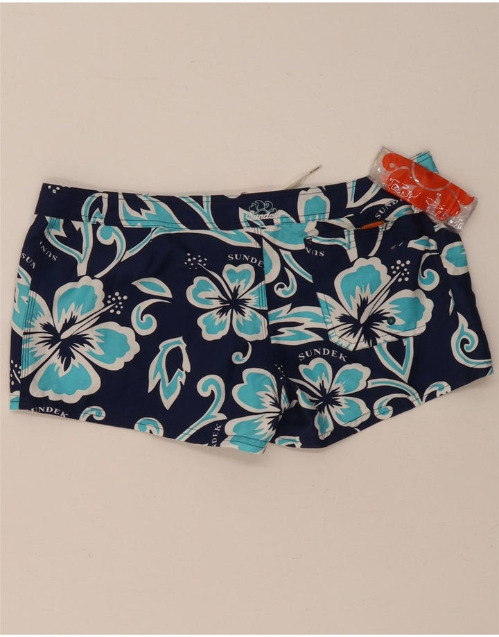 Shorts de natação feminino SUNDEK US 2 XS azul marinho floral poliéster