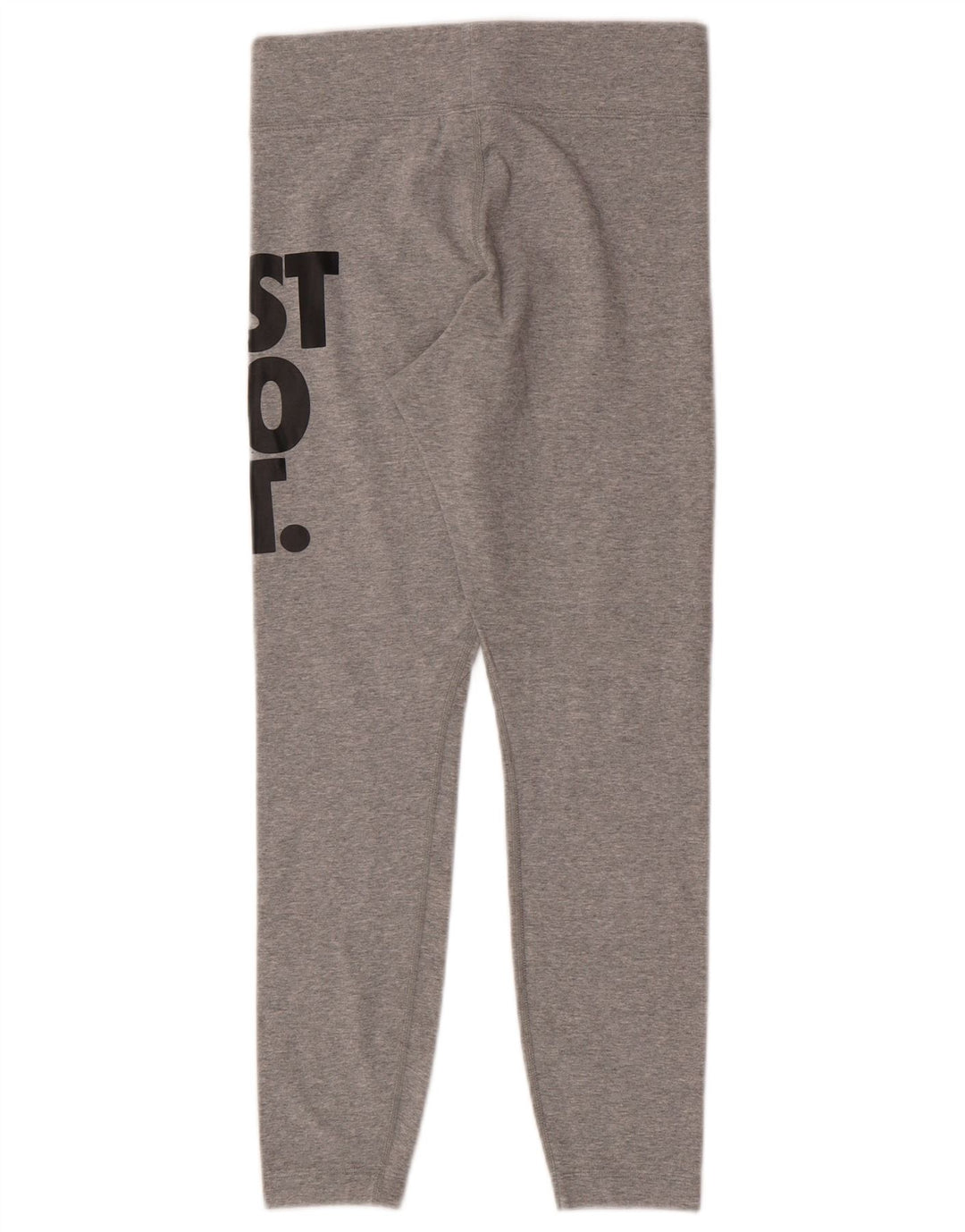 Leggings Nike Femininas Graphic UK 8 Pequenas Cinza Flecked Algodão