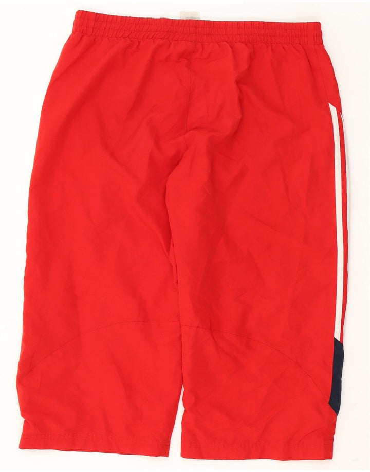Adidas Mens Bermuda Sport Shorts Médio Vermelho Colorblock Poliéster