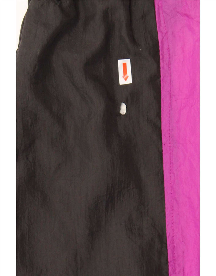 Jaqueta superior de agasalho masculino vintage grande preto colorblock nylon