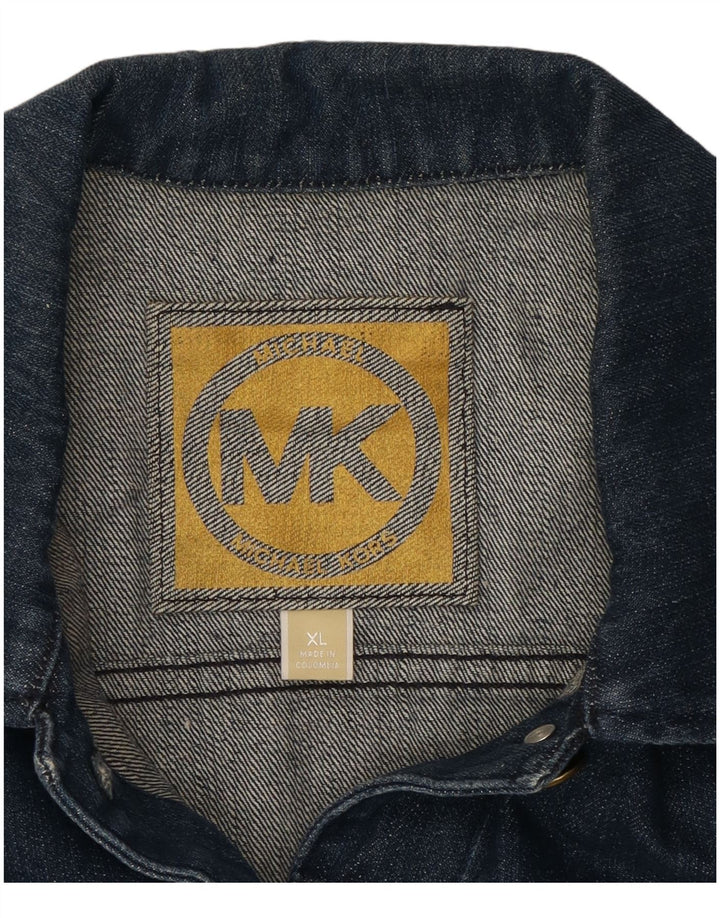 Jaqueta jeans feminina MICHAEL KORS UK 18 XL azul algodão
