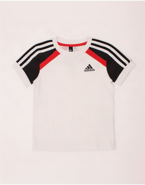 Camiseta Adidas Boys Graphic Top 5-6 Anos Branco Colorblock Algodão