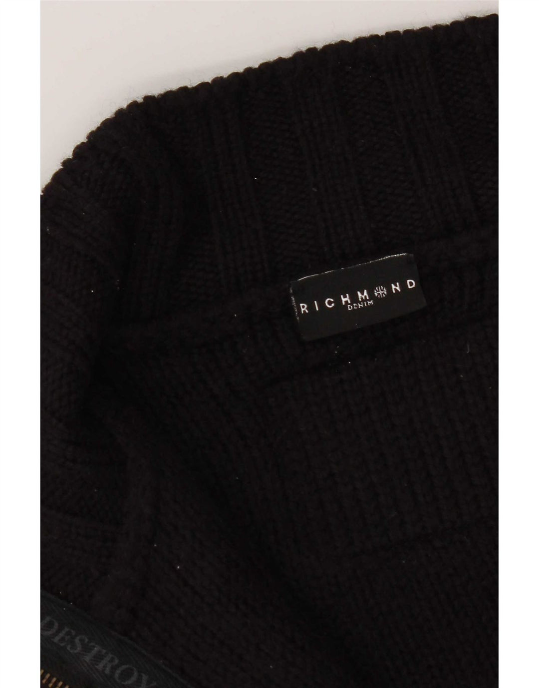Suéter cardigã feminino Richmond UK 20 2XL lã preta