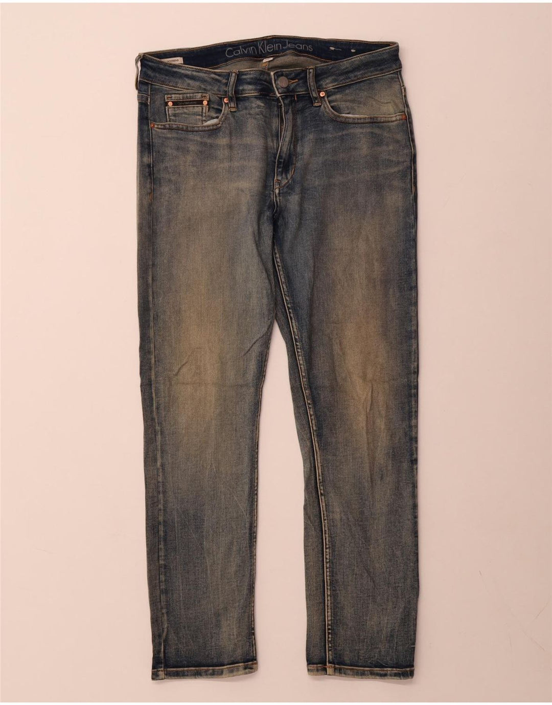 Calvin Klein Jeans Slim Feminino US 8 Médio W30 L27 Azul