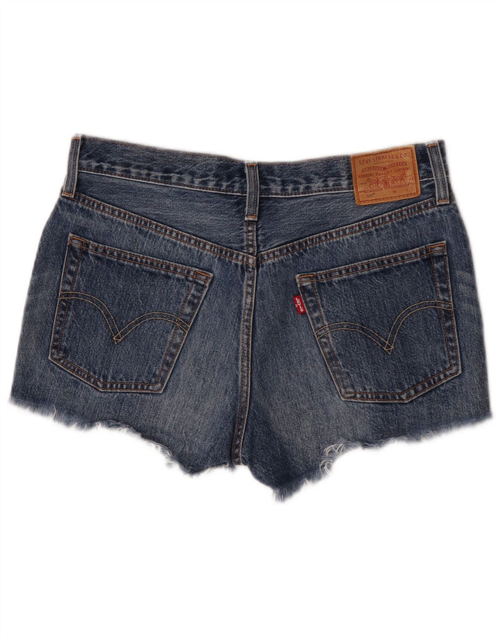Shorts jeans feminino 501 da Levi's W28 algodão azul médio