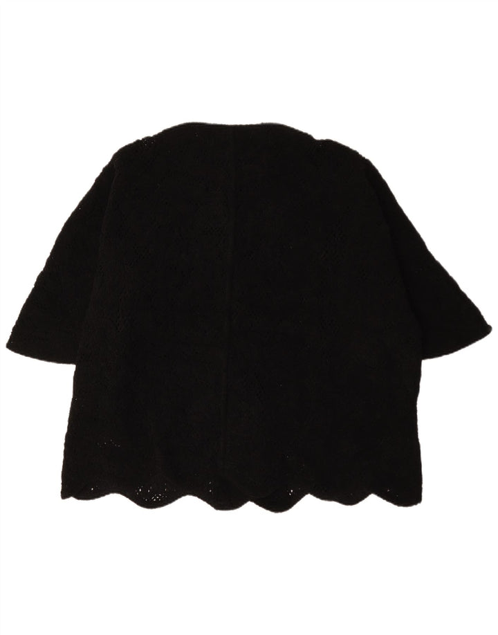 Jaqueta blazer oversized Zara feminina manga curta Reino Unido 14 médio preto