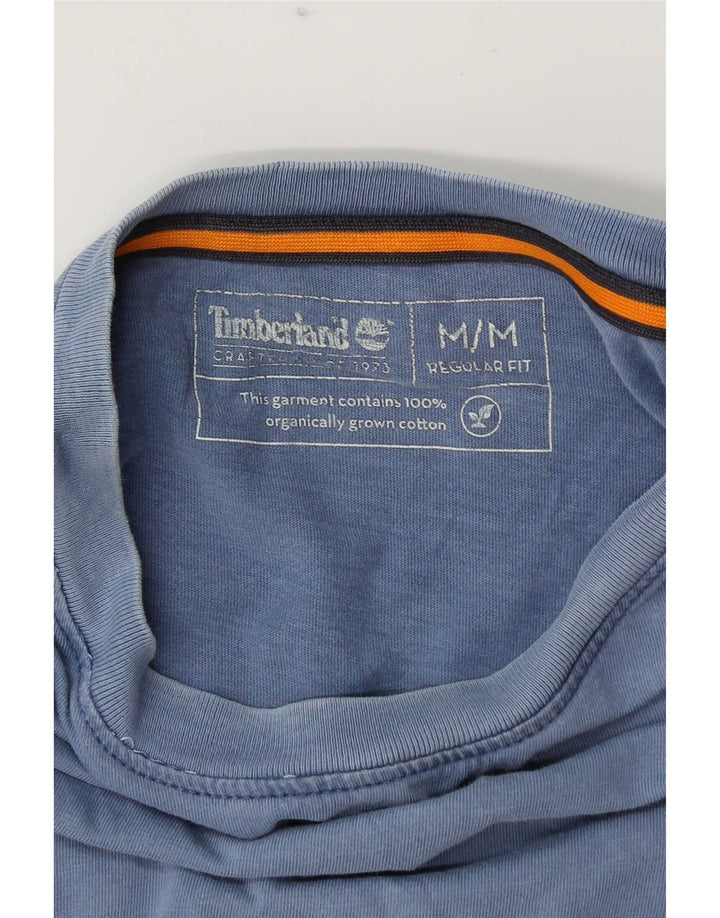 Timberland Mens Regular Fit Camiseta Top Médio Algodão Azul