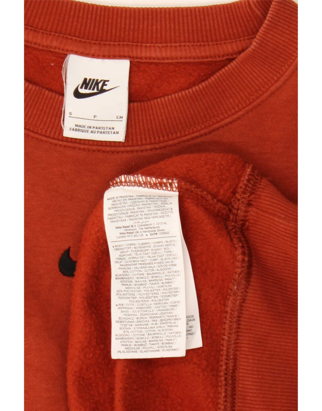 Nike moletom masculino jumper pequeno algodão marrom