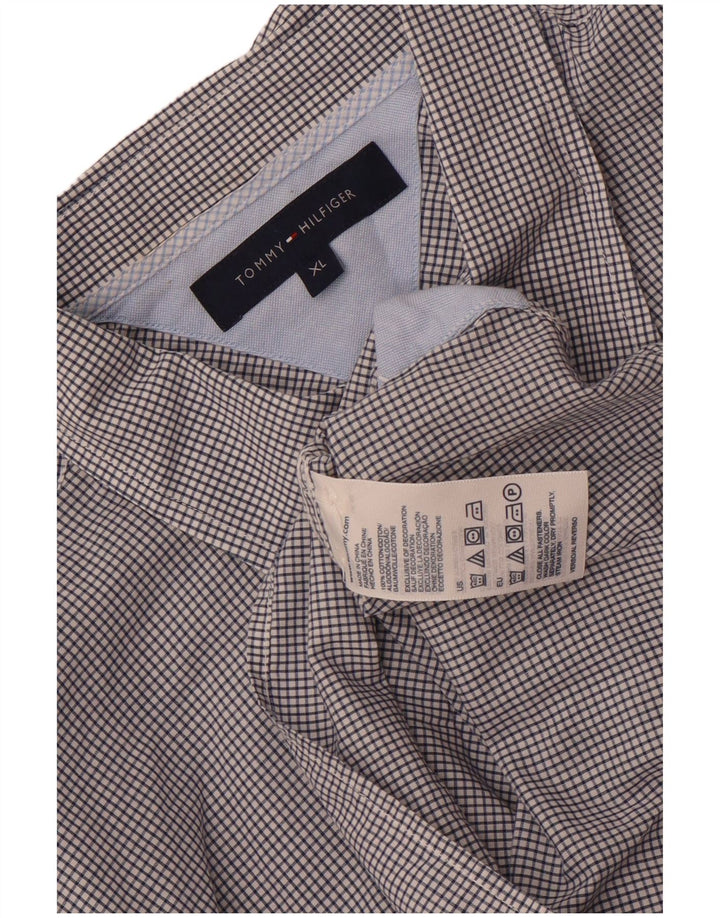 Camisa masculina Tommy Hilfiger XL azul marinho xadrez algodão