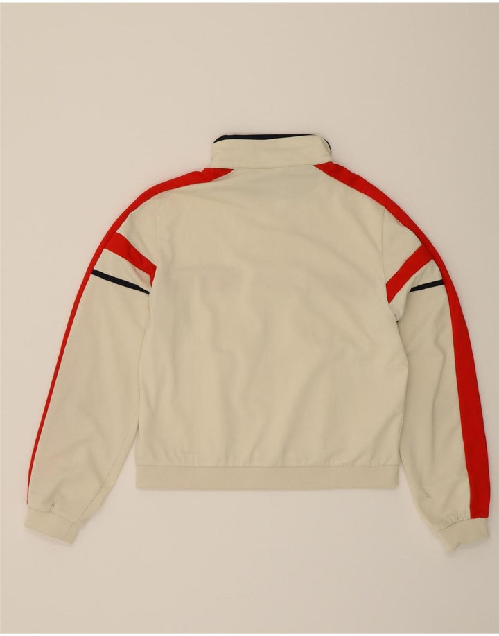 FILA Womens Tracksuit Top Jacket UK 14 Medium White Colourblock Polyester Vintage Fila and Second-Hand Fila from Messina Hembry 