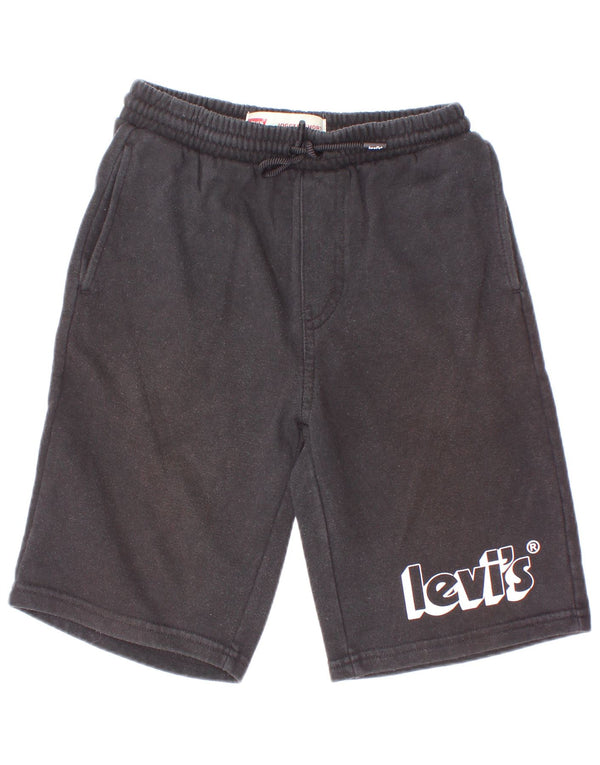 Shorts esportivos gráficos Levi's Boys 9-10 anos algodão preto