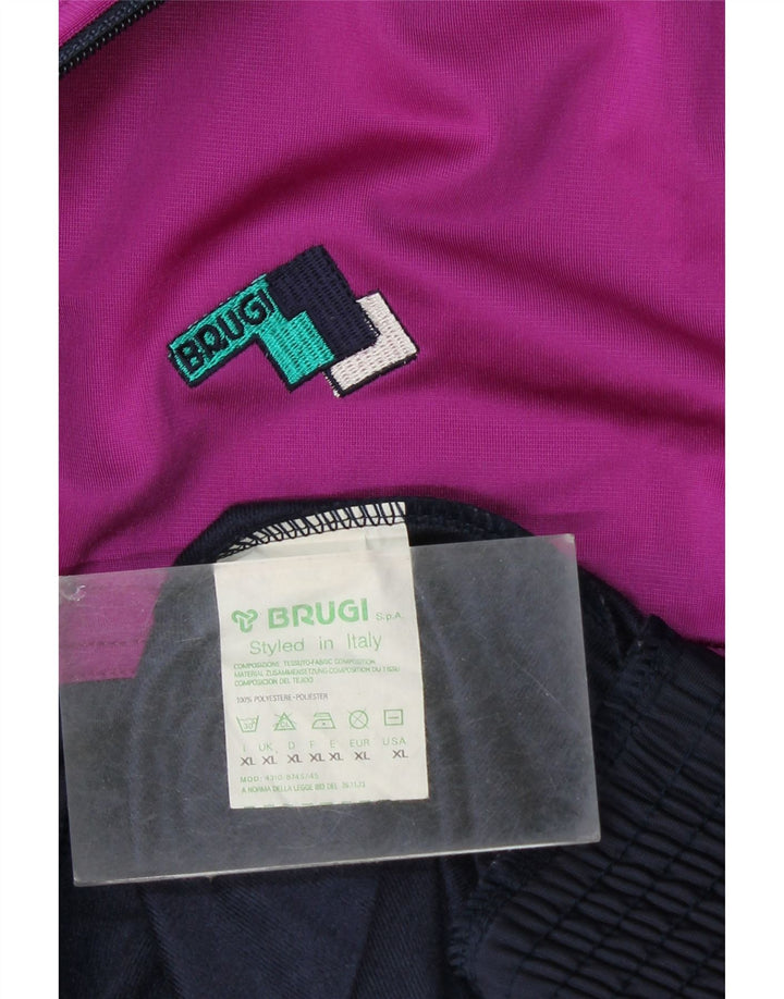 BRUGI Jaqueta masculina de agasalho XL azul marinho Colourblock poliéster