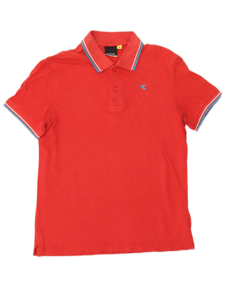 DIADORA Mens Polo Shirt Medium Red Cotton