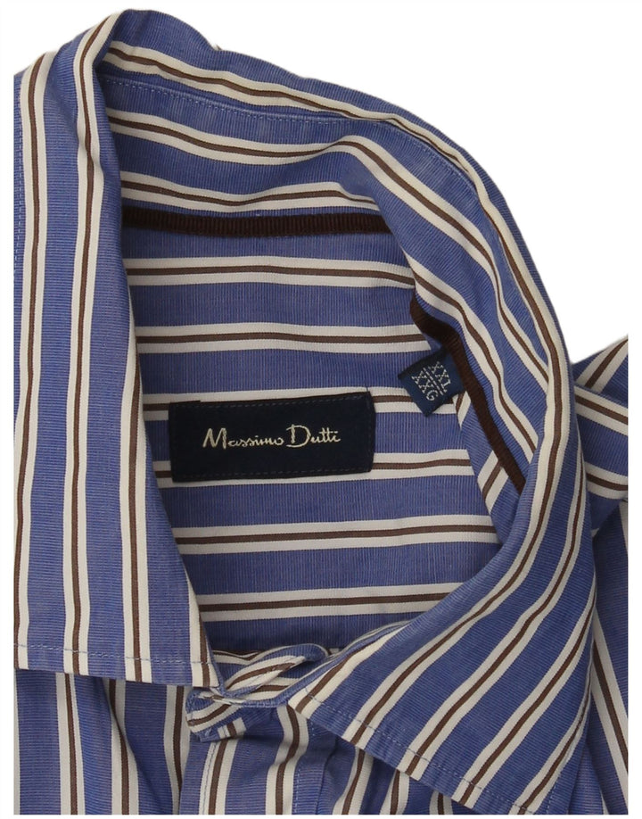 Camisa masculina Massimo Dutti 2XL listrada azul