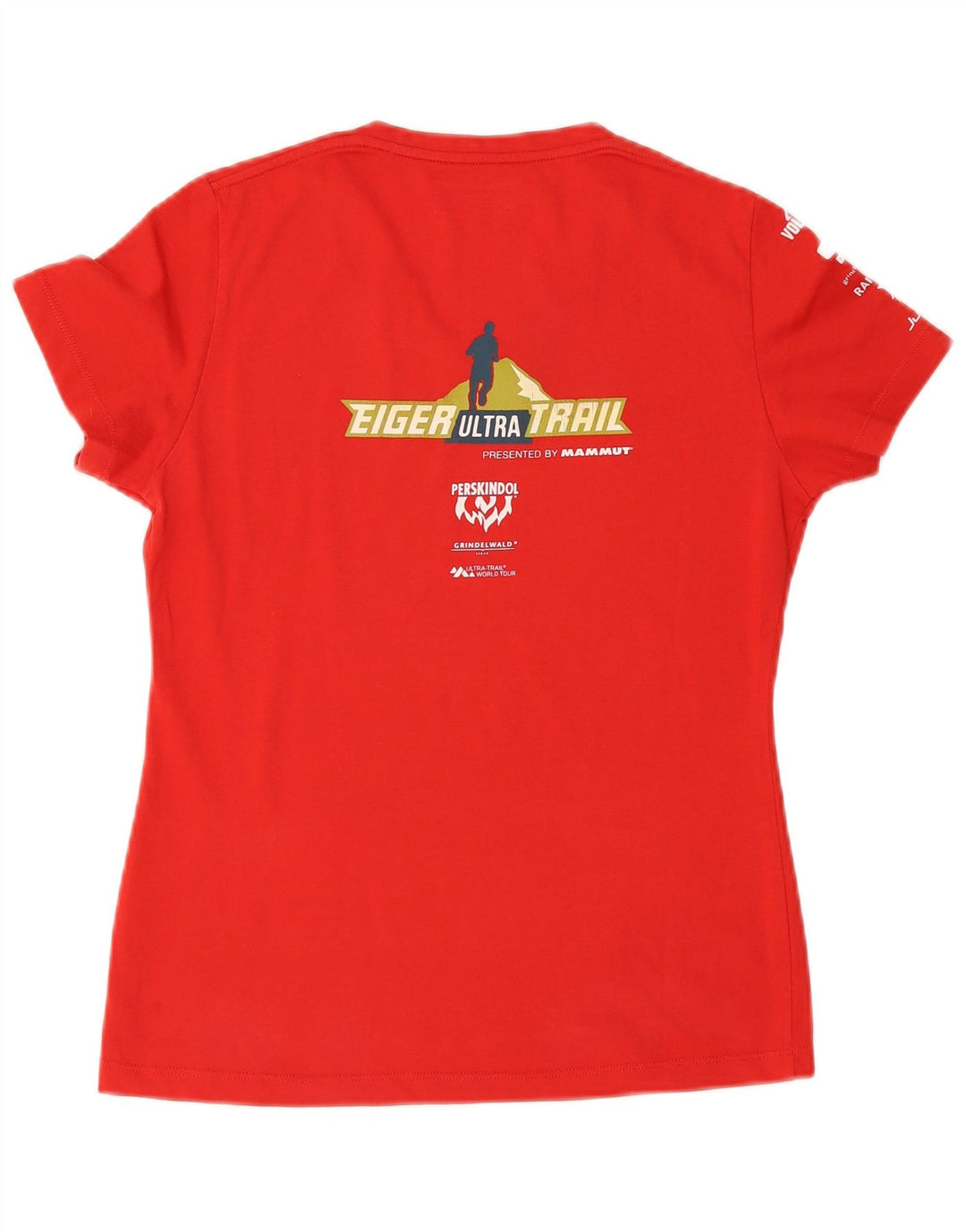 Camiseta feminina gráfica Mammut Top UK 14 médio vermelho