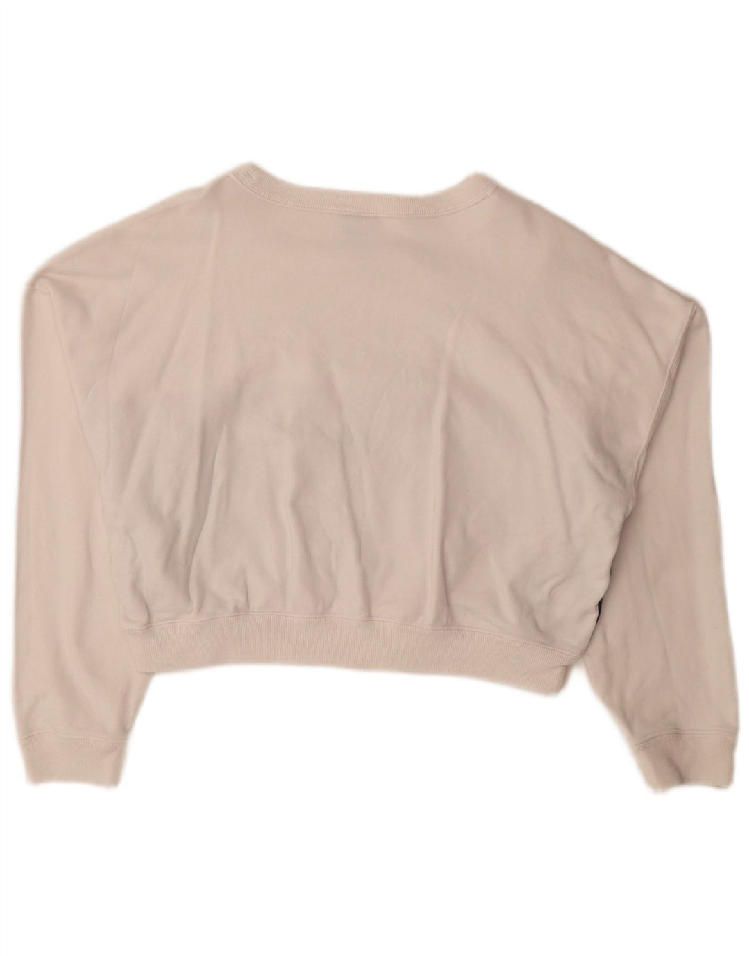 Campeão feminino crop moletom jumper UK 14 médio branco colorblock