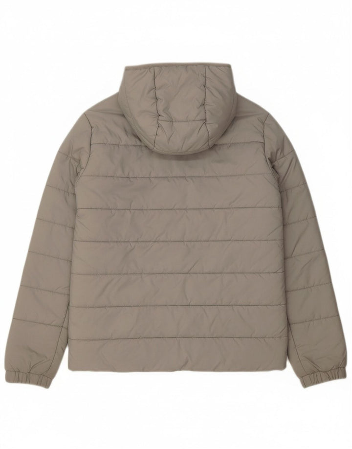 Jaqueta acolchoada com capuz masculina PUMA UK 34 XS poliéster cinza
