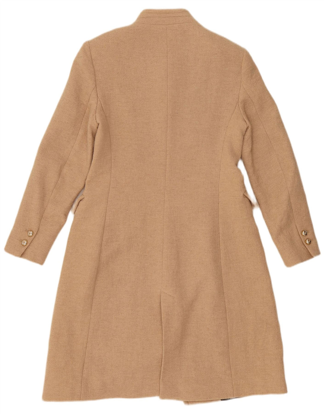 Sobretudo feminino Zara UK 12 lã bege médio