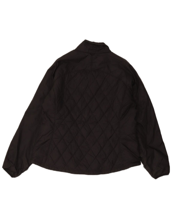 Jaqueta acolchoada feminina Eddie Bauer UK 18 XL preto nylon