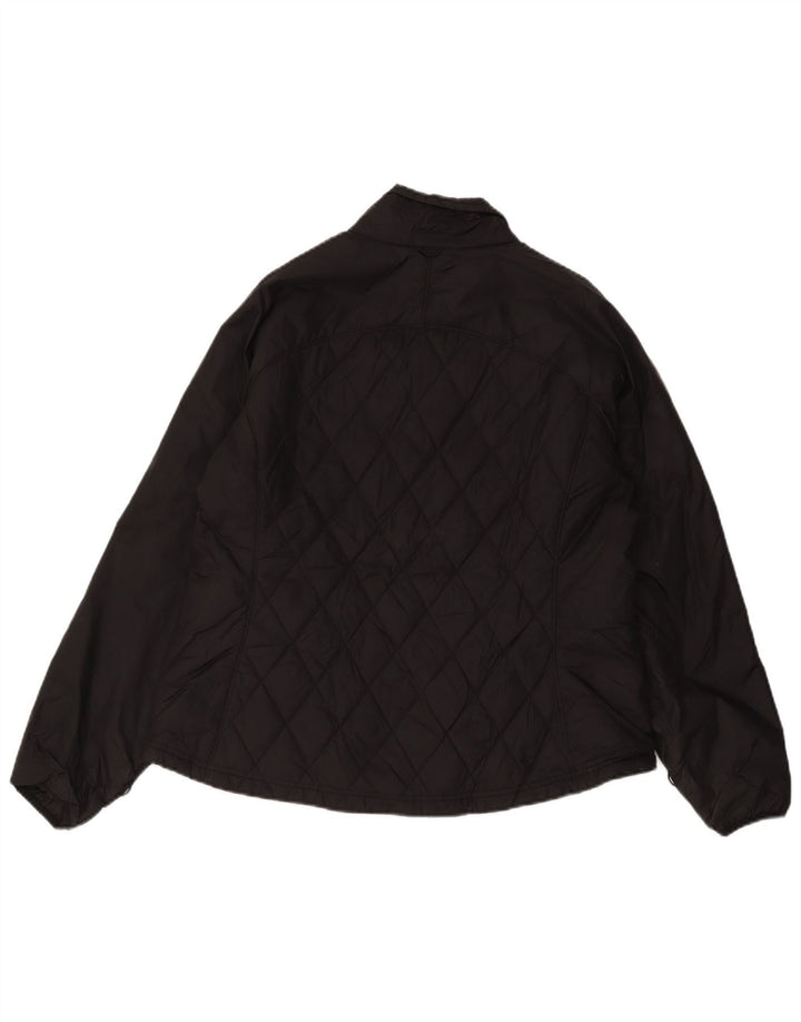 Jaqueta acolchoada feminina Eddie Bauer UK 18 XL preto nylon