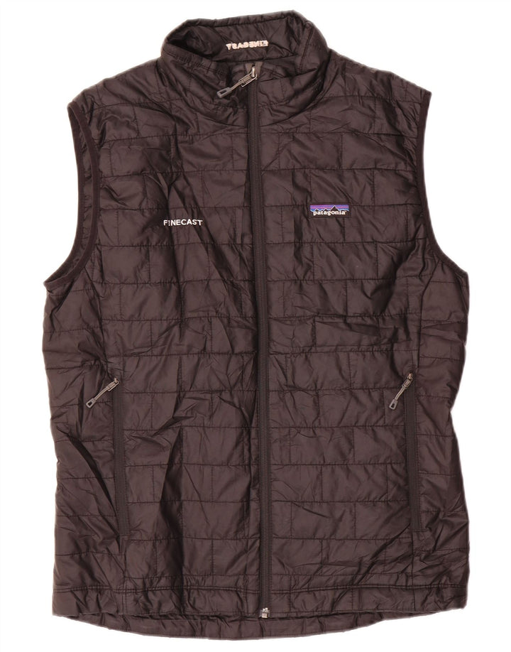Colete acolchoado masculino Patagonia UK 38 poliéster preto médio
