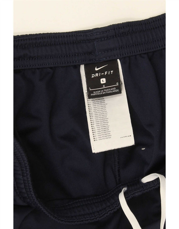 Calça de treino masculina Nike Dri Fit grande poliéster azul marinho
