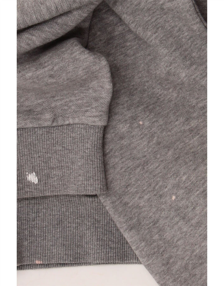 Puma Womens Tracksuit Top Jacket UK 10 Pequeno Algodão Cinza