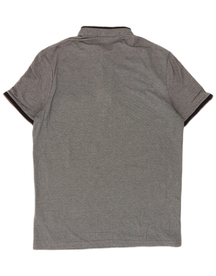 Camisa polo masculina Jules algodão cinza médio