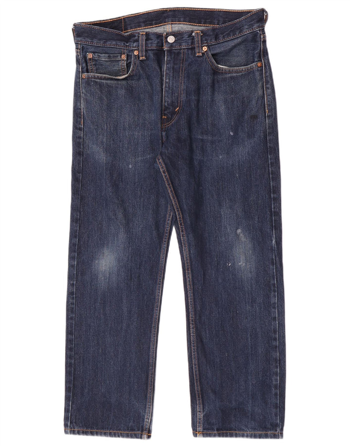 Calça jeans masculina Levi's 505 Regular Fit Straight W33 L26 Azul Algodão
