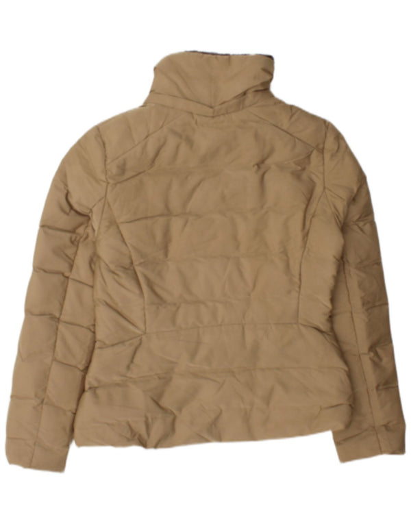 Jaqueta acolchoada feminina Zara UK 12 médio bege