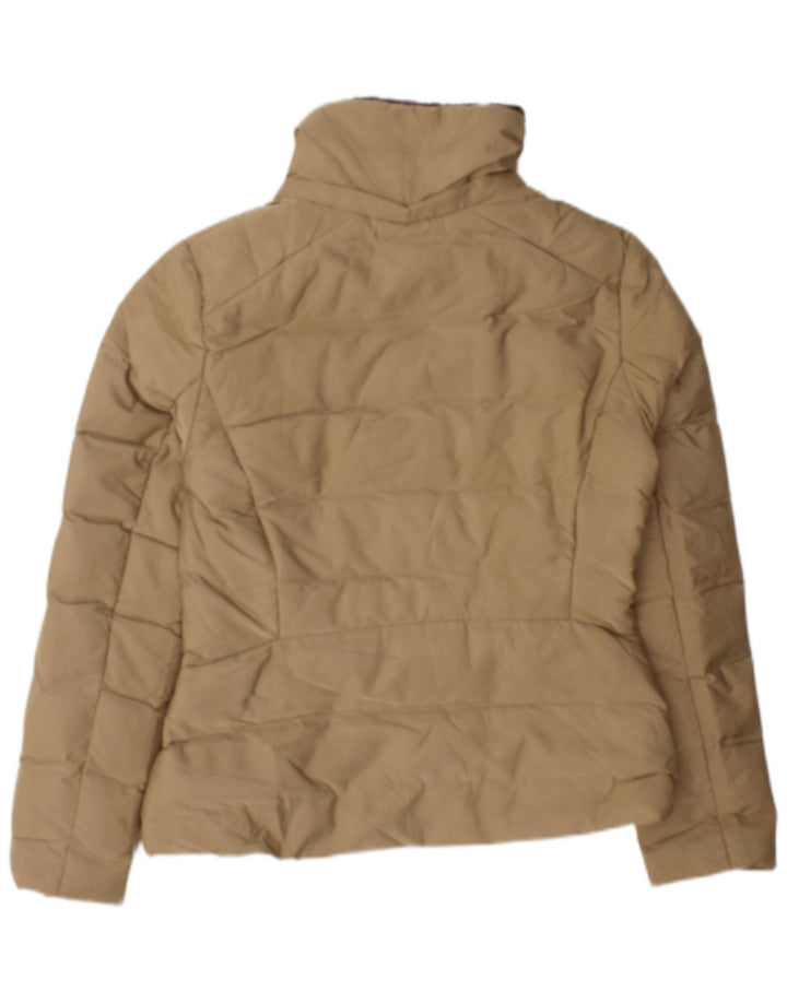 Jaqueta acolchoada feminina Zara UK 12 médio bege