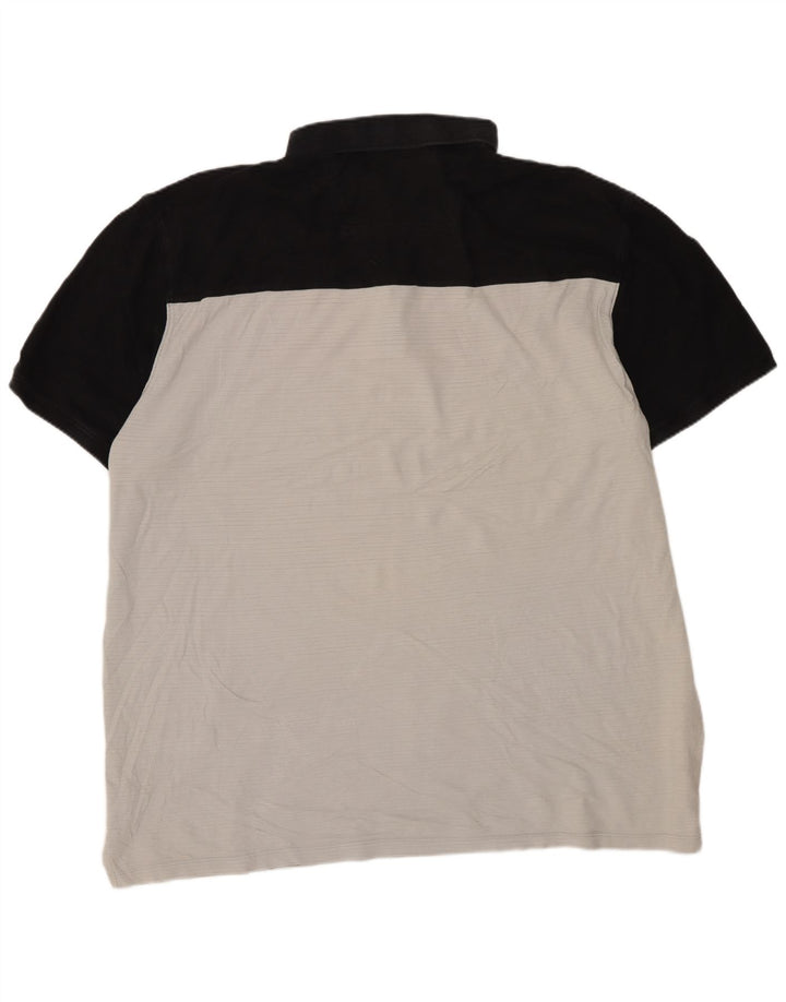Camisa polo masculina Calvin Klein 2XL algodão colorblock multicolorido