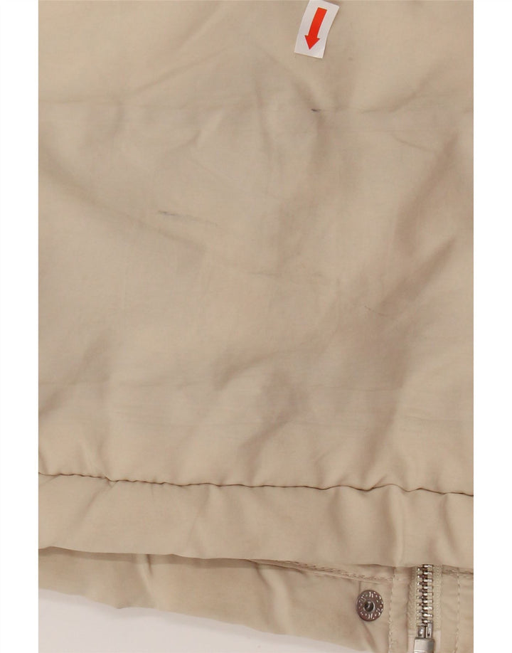 Casaco acolchoado sem mangas com capuz grande ZARA Reino Unido 6 XS bege
