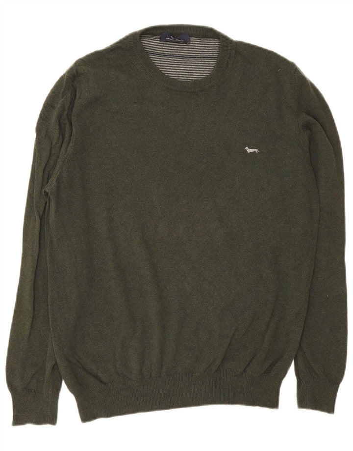 Suéter masculino Harmont & Blaine com gola redonda, grande poliamida verde