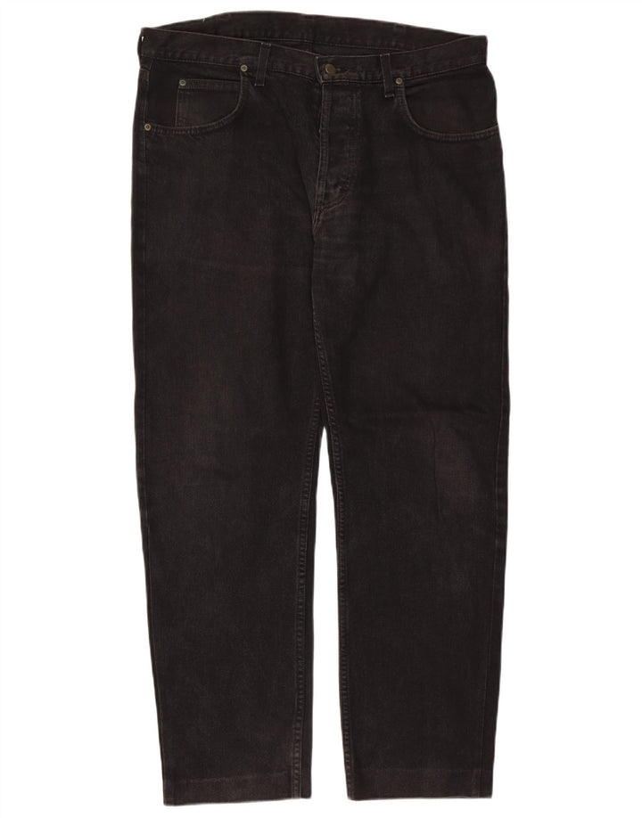 Lee Mens Seattle Straight Jeans W38 L30 Algodão Preto