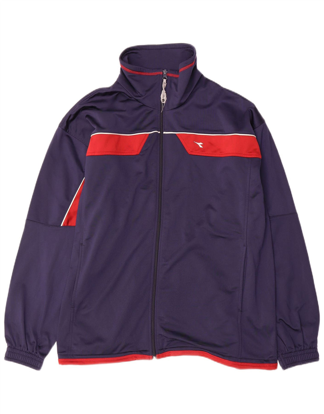 Diadora Mens Tracksuit Top Jacket Grande Azul Marinho Colourblock Poliéster