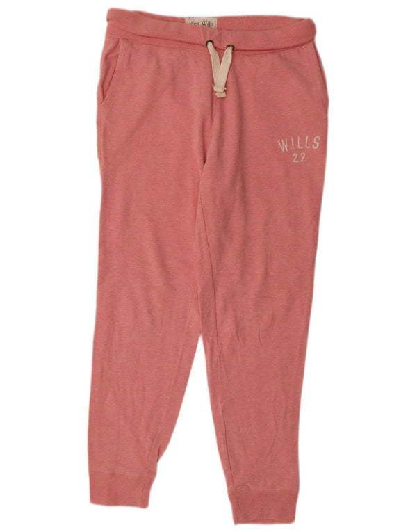 Calça de treino feminina Jack Wills Joggers Reino Unido 12 médio rosa manchado