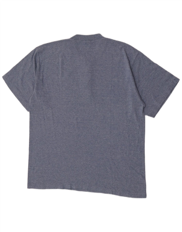 Camiseta masculina Champion XL algodão manchado azul