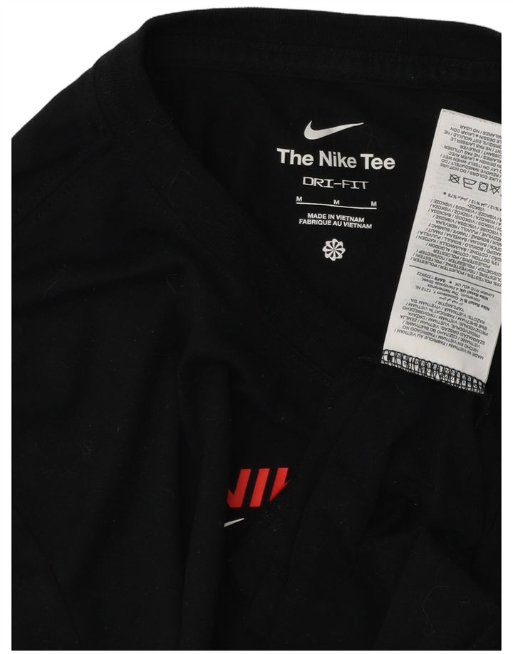 Camiseta masculina NIKE Dri Fit Graphic Top médio preto poliéster