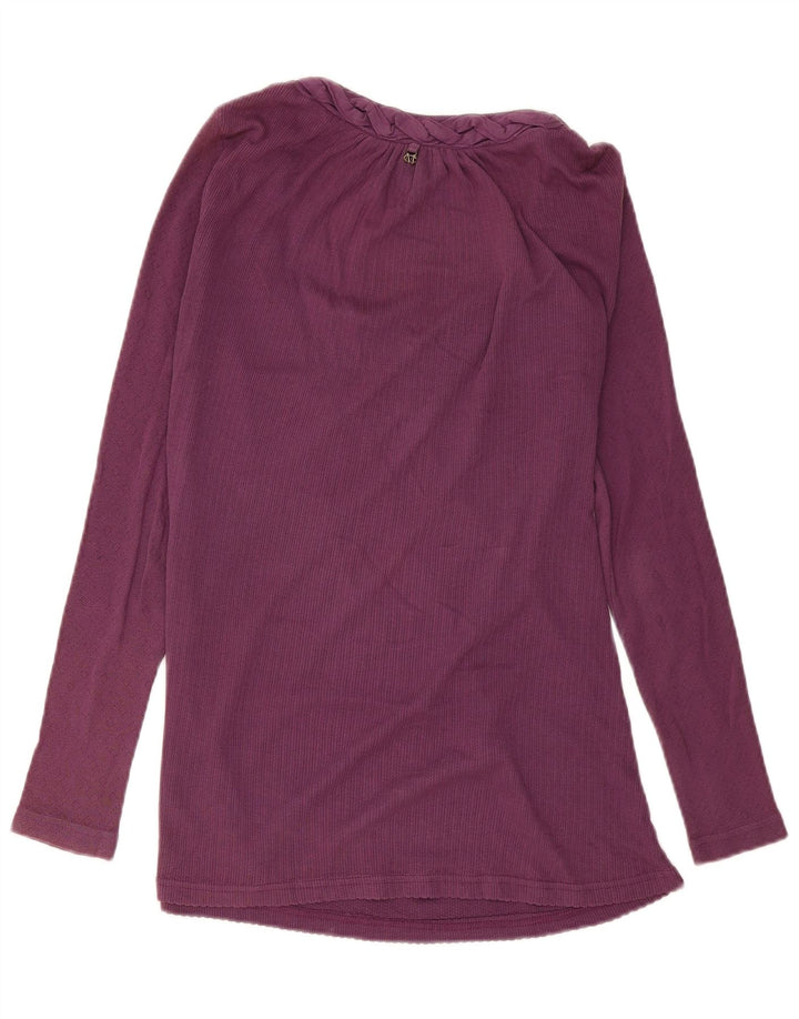 Top feminino Marlboro Classics manga comprida UK 14 grande roxo