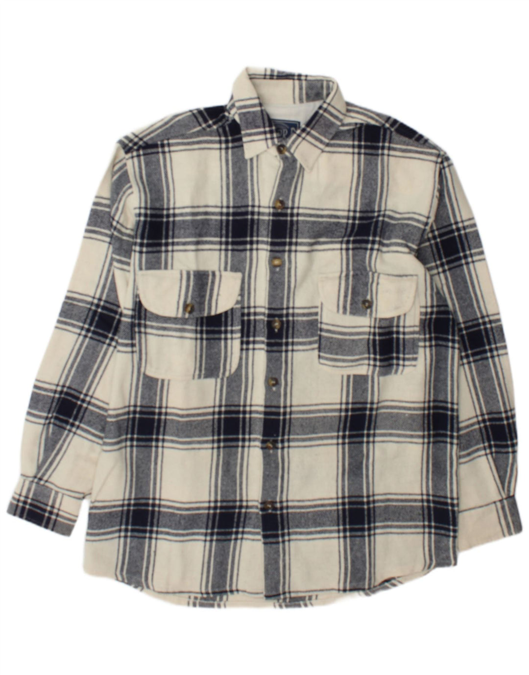 Camisa masculina de flanela Junior.D XL off white xadrez