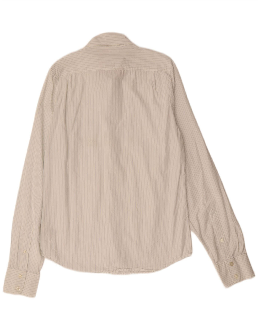 Camisa masculina HOLLISTER grande de algodão listrado branco