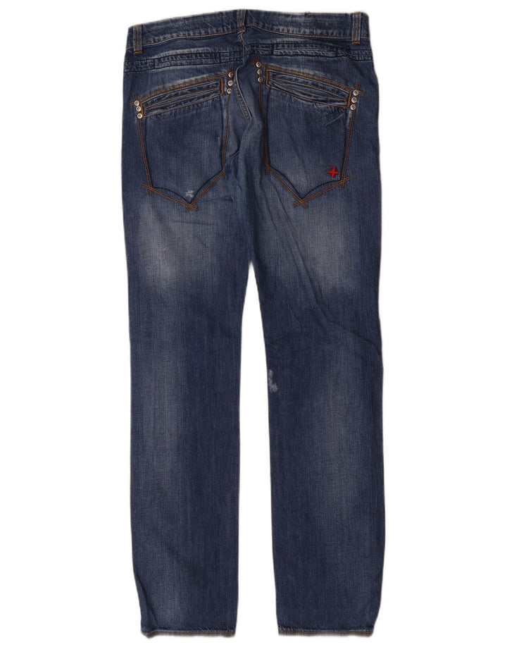Zu Elements Jeans Slim Masculino Distressed W34 L34 Azul